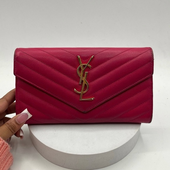 YSL Envelop Wallet Hot Pink​​ - Picture 1 of 6